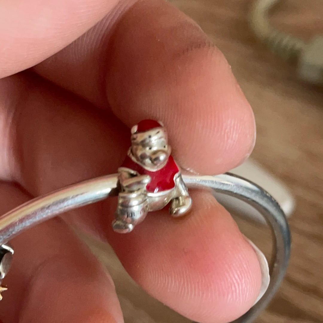 Genuine Pandora Winnie The Pooh Christmas Enamel Charm