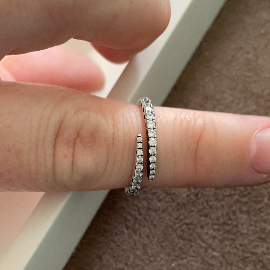 Genuine Pandora Crossover Pave CZ Sparkle Ring Size 48 KIDS