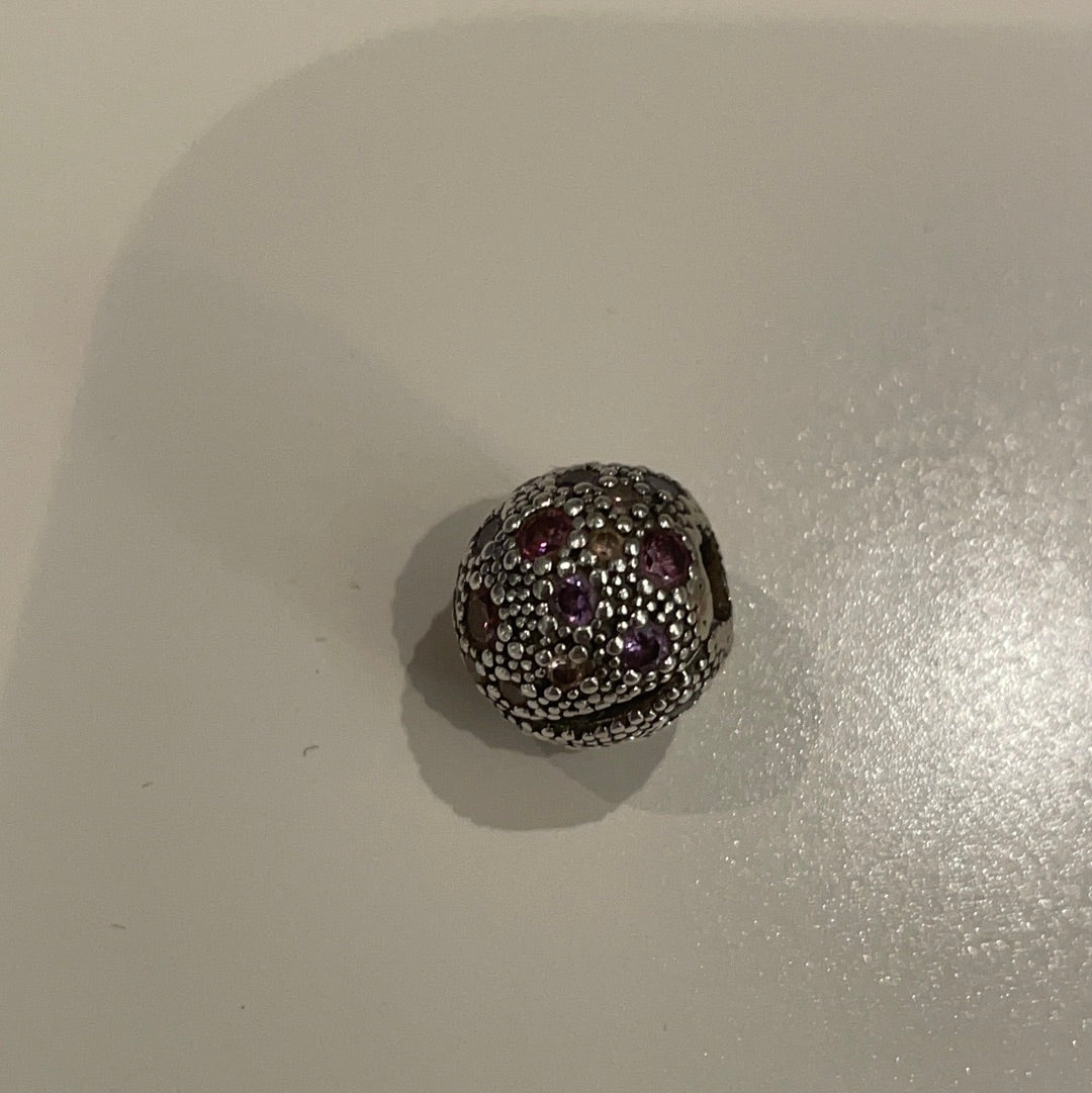 Genuine Pandora Cosmic Pink/Purple Clip