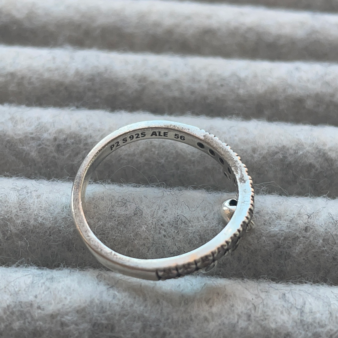 Genuine Pandora Droplet Chandelier Dangle CZ Stoned Ring