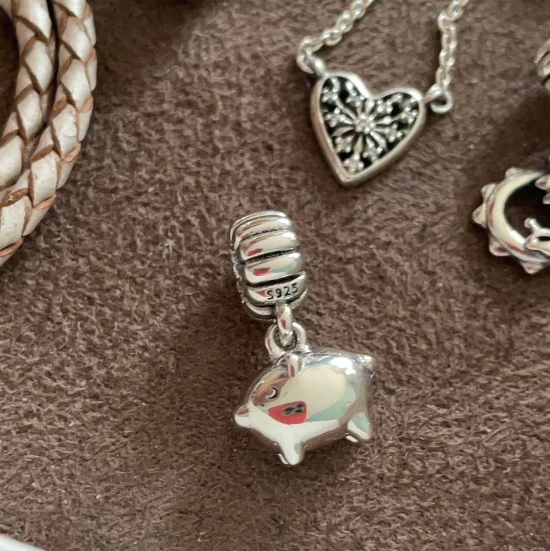 Genuine Pandora Pig Dangle Charm RARE Zodiac