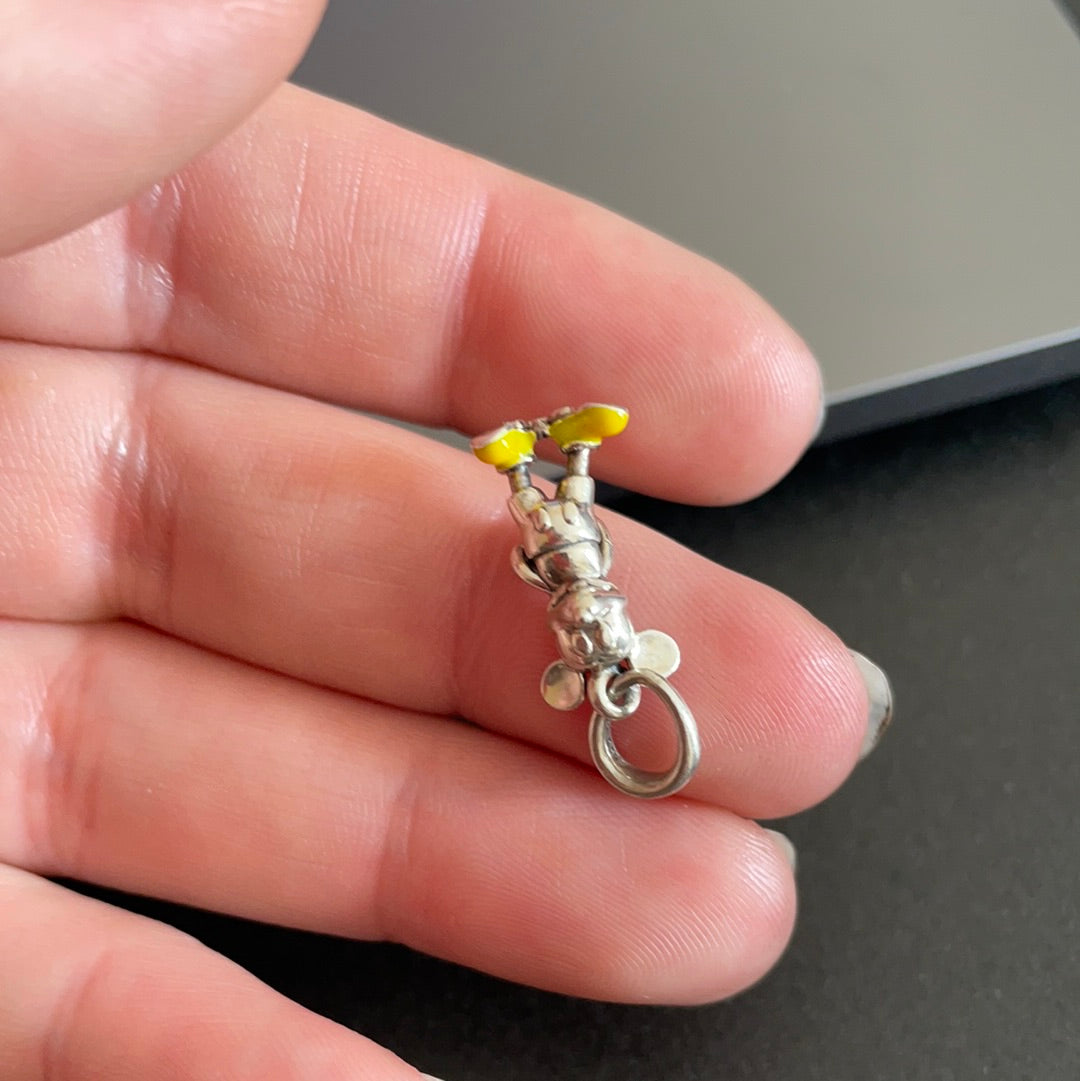 Genuine Pandora Disney Mickey Mouse Yellow Enamel Feet Dangle Pendant Charm