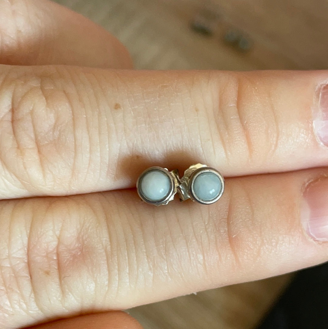 Genuine Pandora RARE Moonstone Stone Earrings Studs