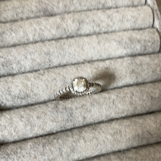 Genuine Pandora  Pave Circle Clear CZ Stone Ring Size 48