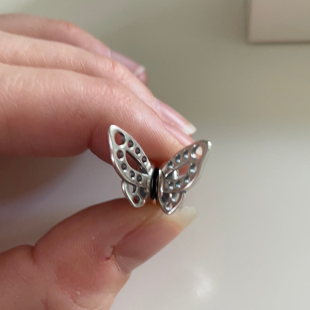 Genuine Trollbeads Butterfly Wings Spacer Charms Pair