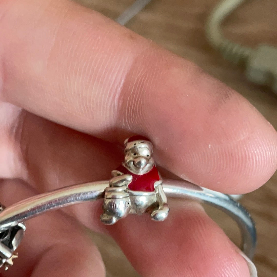 Genuine Pandora Winnie The Pooh Christmas Enamel Charm