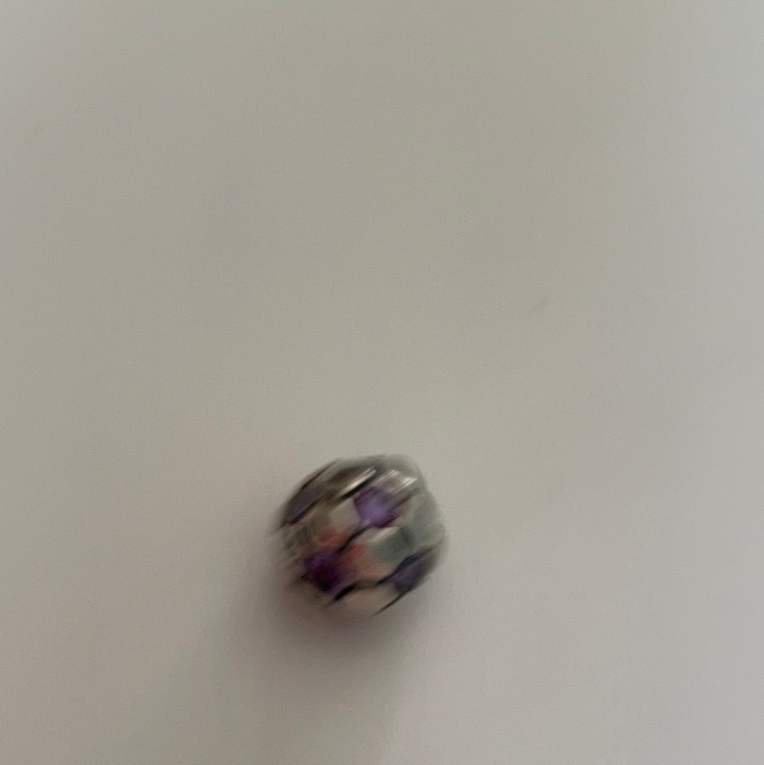 Genuine Pandora Purple Cz Football Charm