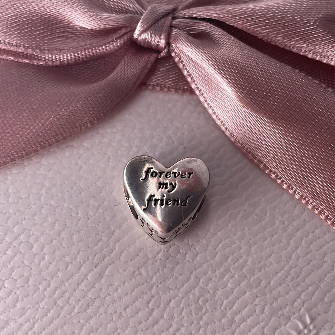 Genuine Pandora First My Mother Forever My friend Heart Charm