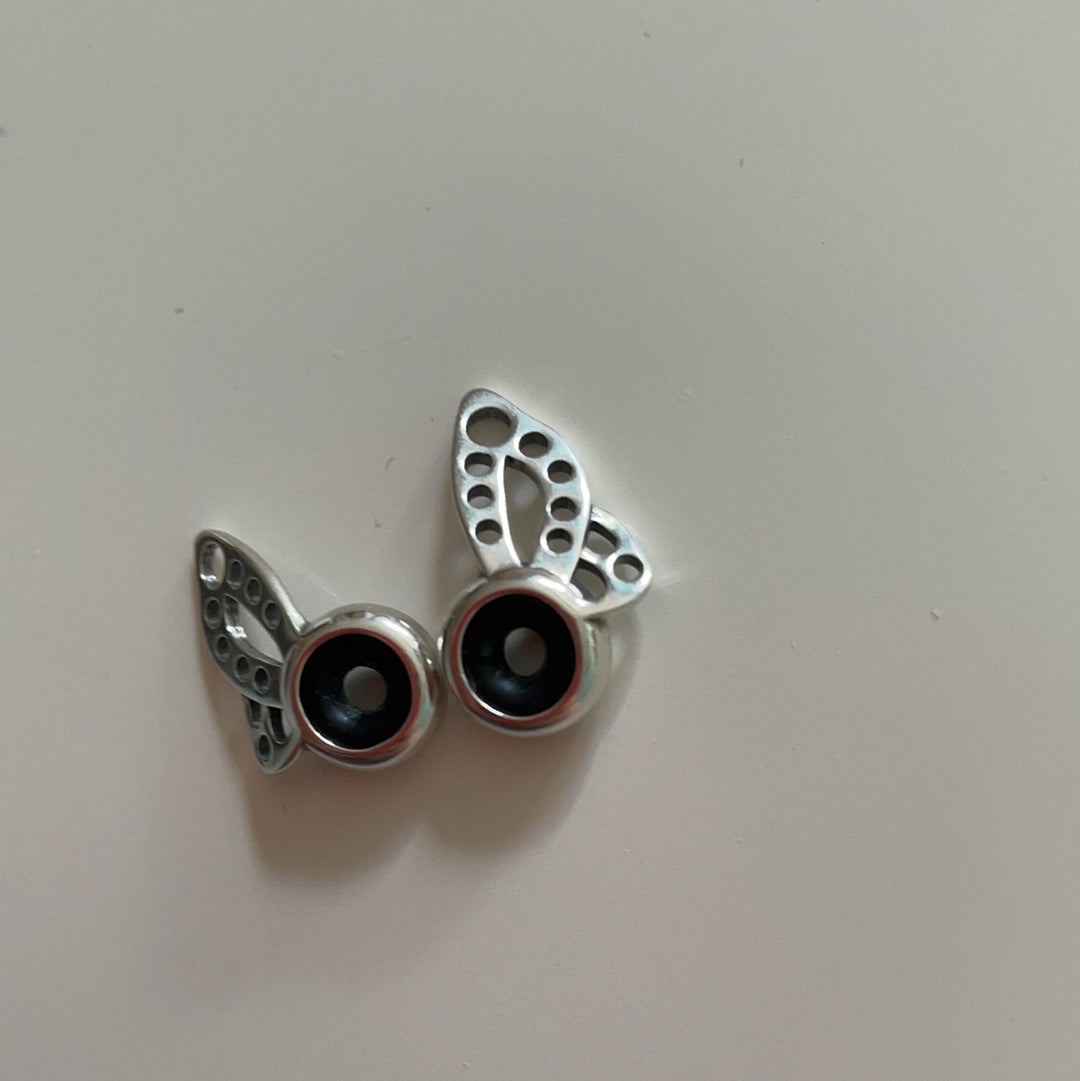 Genuine Trollbeads Butterfly Wings Spacer Charms Pair