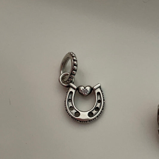 Genuine Pandora Lucky Horse Shoe Pave Good Luck New Style Charm