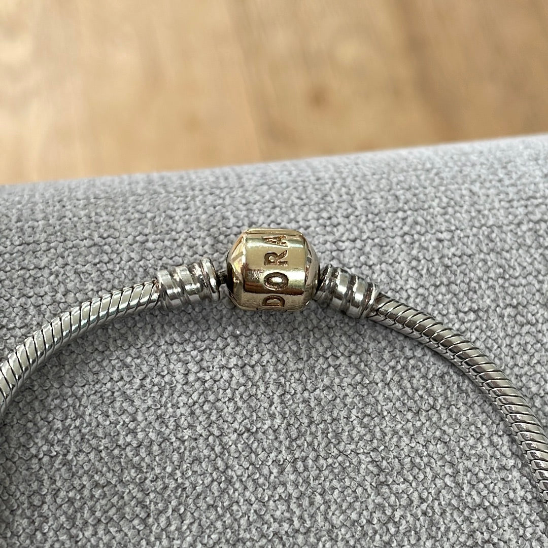 Genuine Pandora Two Tone Clasp Solid Gold 14k ...