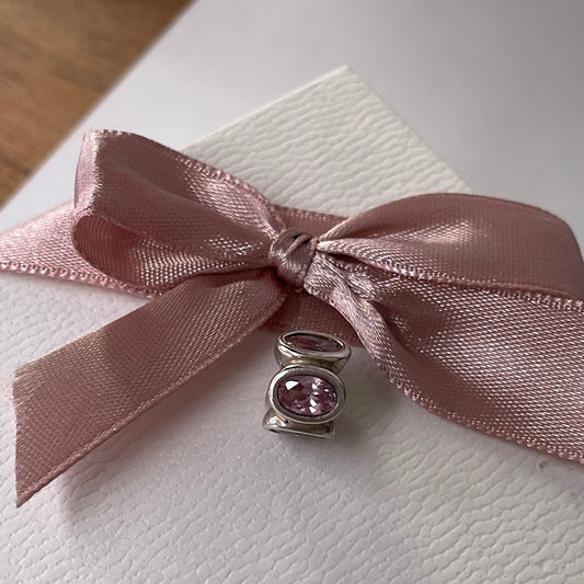 Genuine Pandora Oval Light Charm Pink