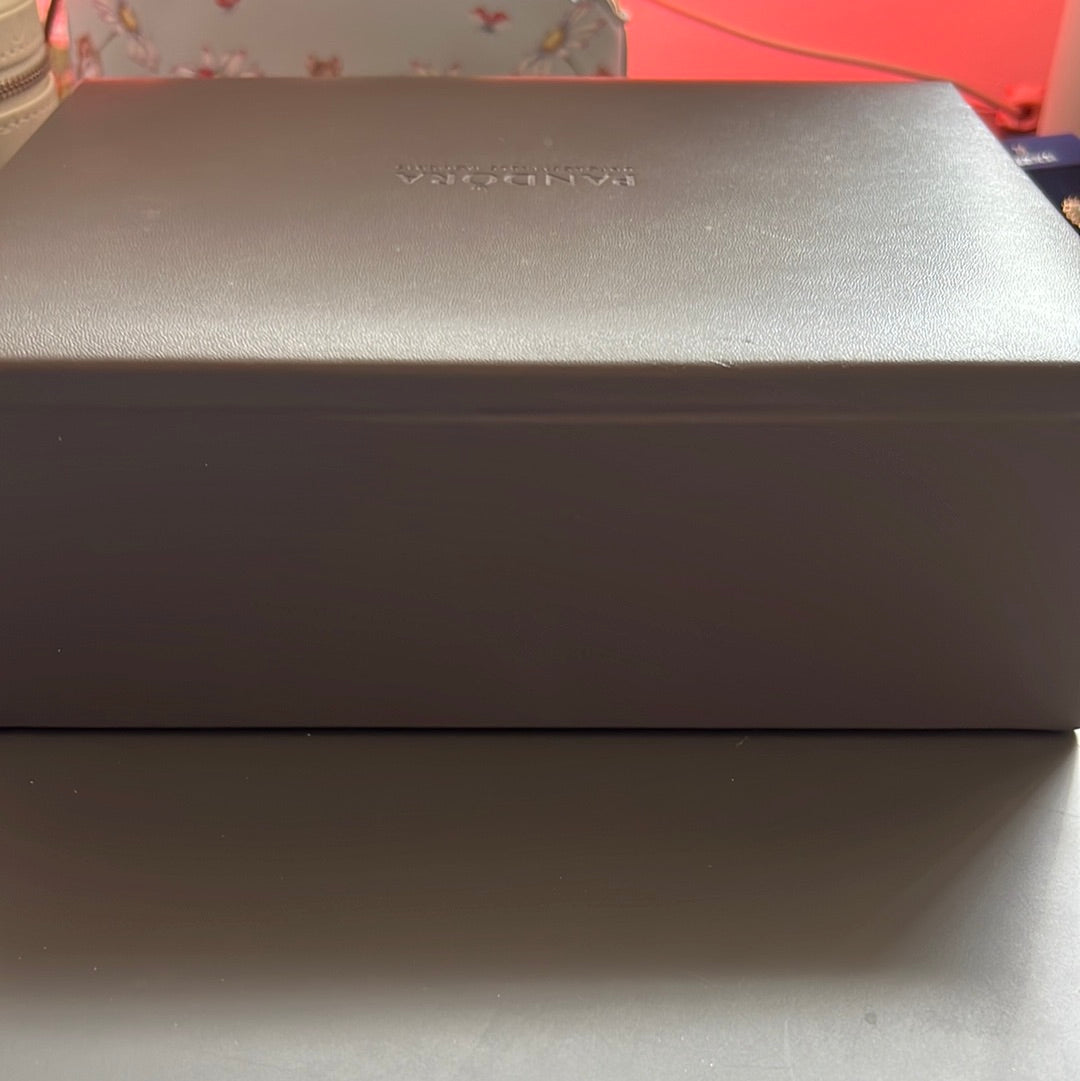 Genuine Pandora Jewellery Box Mink Grey With 2 Layers