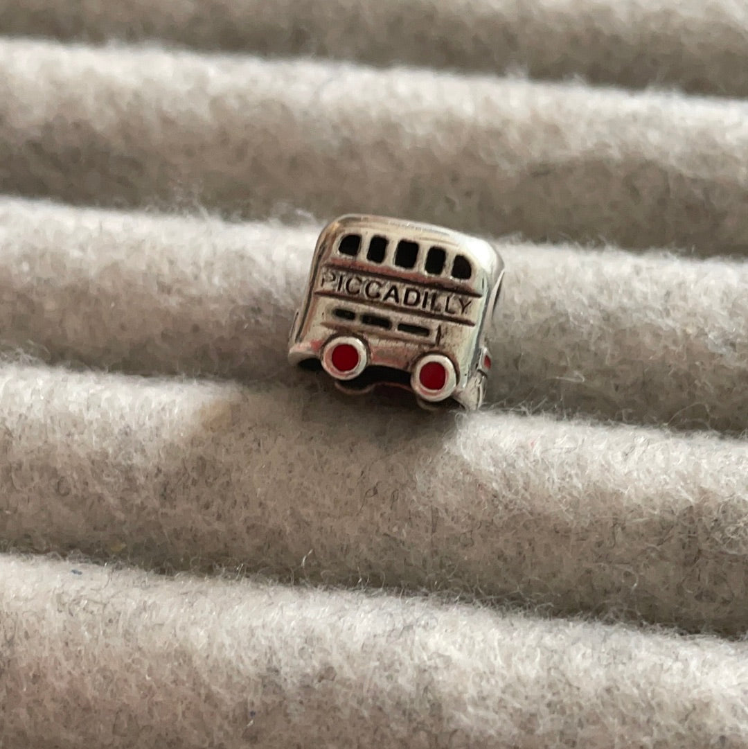 Genuine Chamilia London Bus Charm Transport Charm Travel with Picadilly on the Side