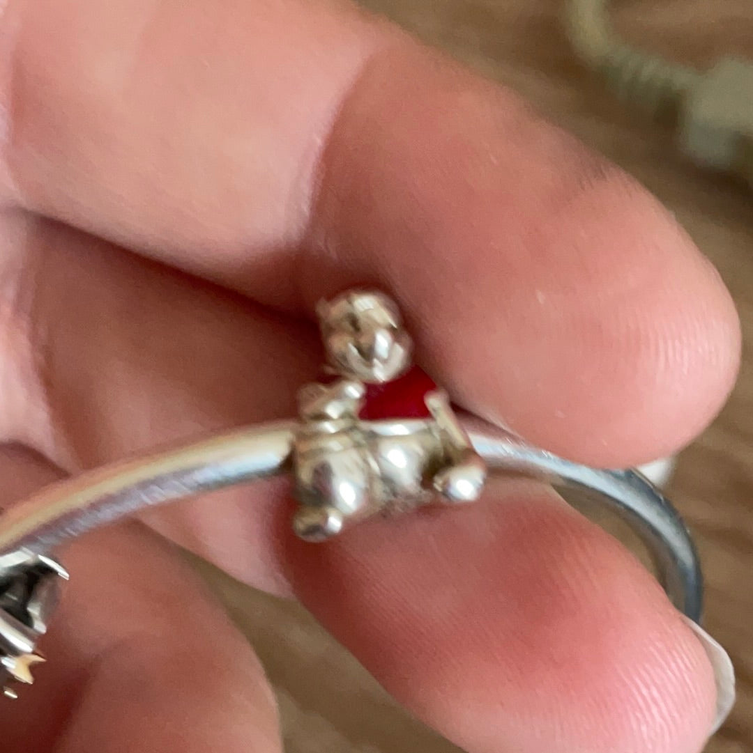 Genuine Pandora Winnie The Pooh Christmas Enamel Charm