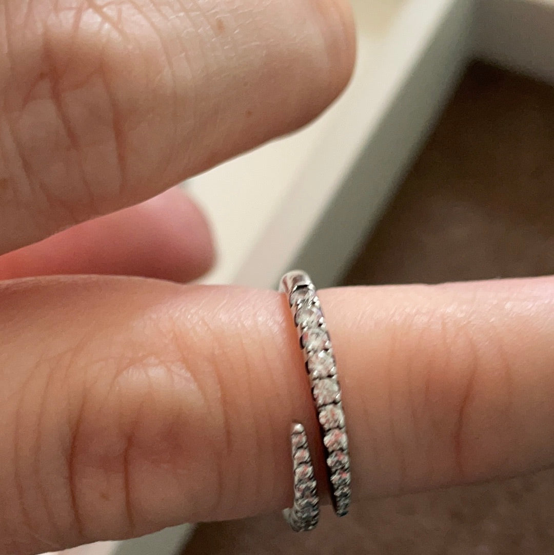 Genuine Pandora Crossover Pave CZ Sparkle Ring Size 48 KIDS