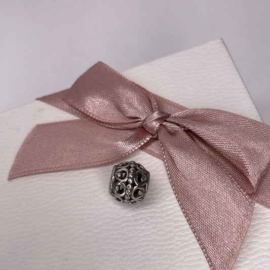 Genuine Pandora Openwork Charm Dot and Swirl Enchanted Charm