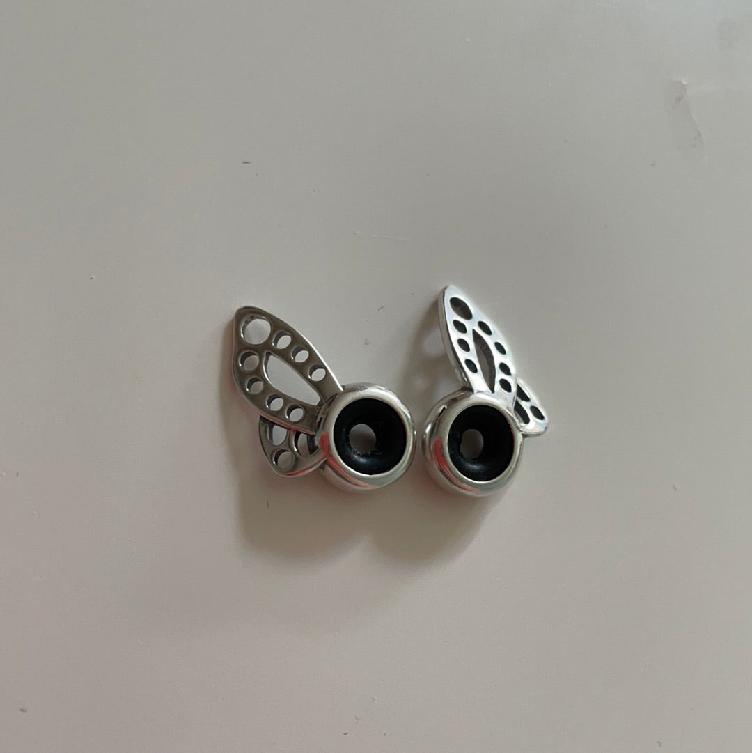 Genuine Trollbeads Butterfly Wings Spacer Charms Pair