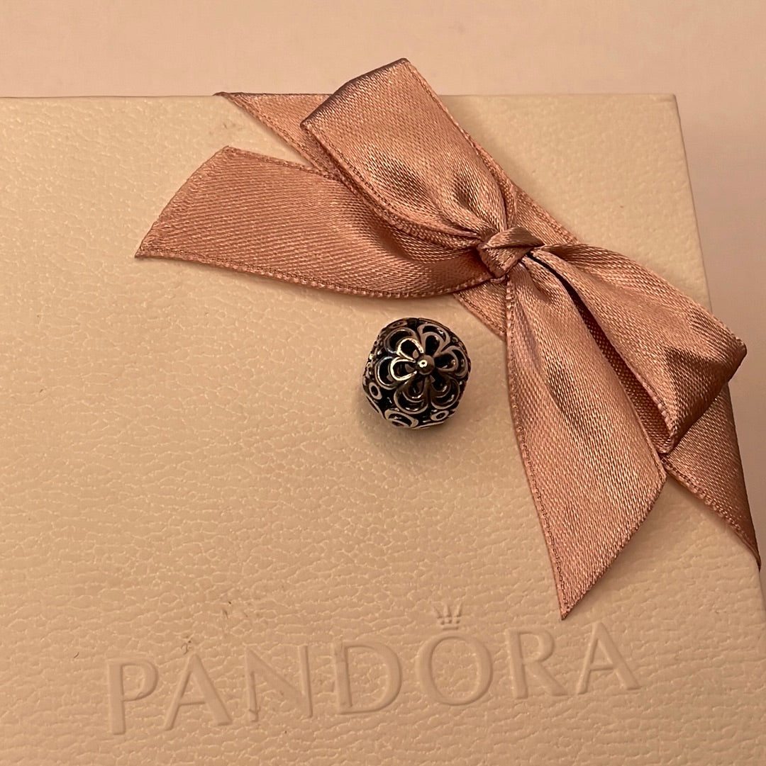 Genuine Pandora Large Flower Openwork Charm