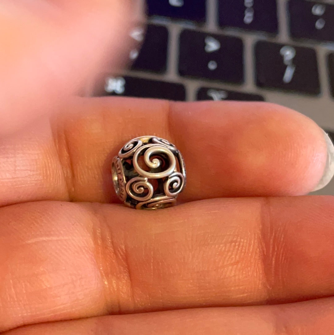 Genuine Pandora Disney Parks Exclusive Swirl Openwork Charm