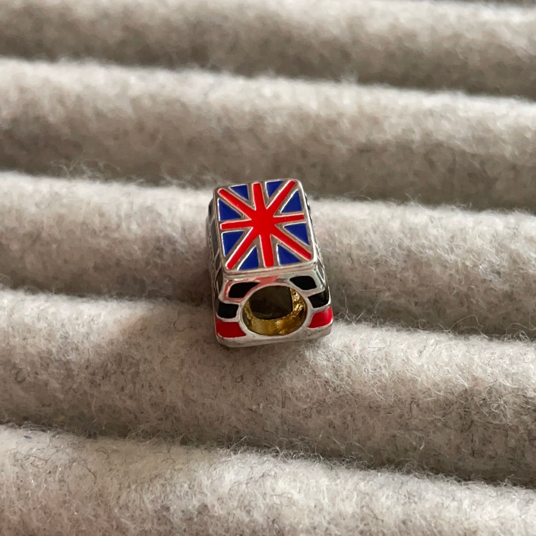 Genuine Chamilia London Bus Charm Transport Charm Travel with Working Wheels