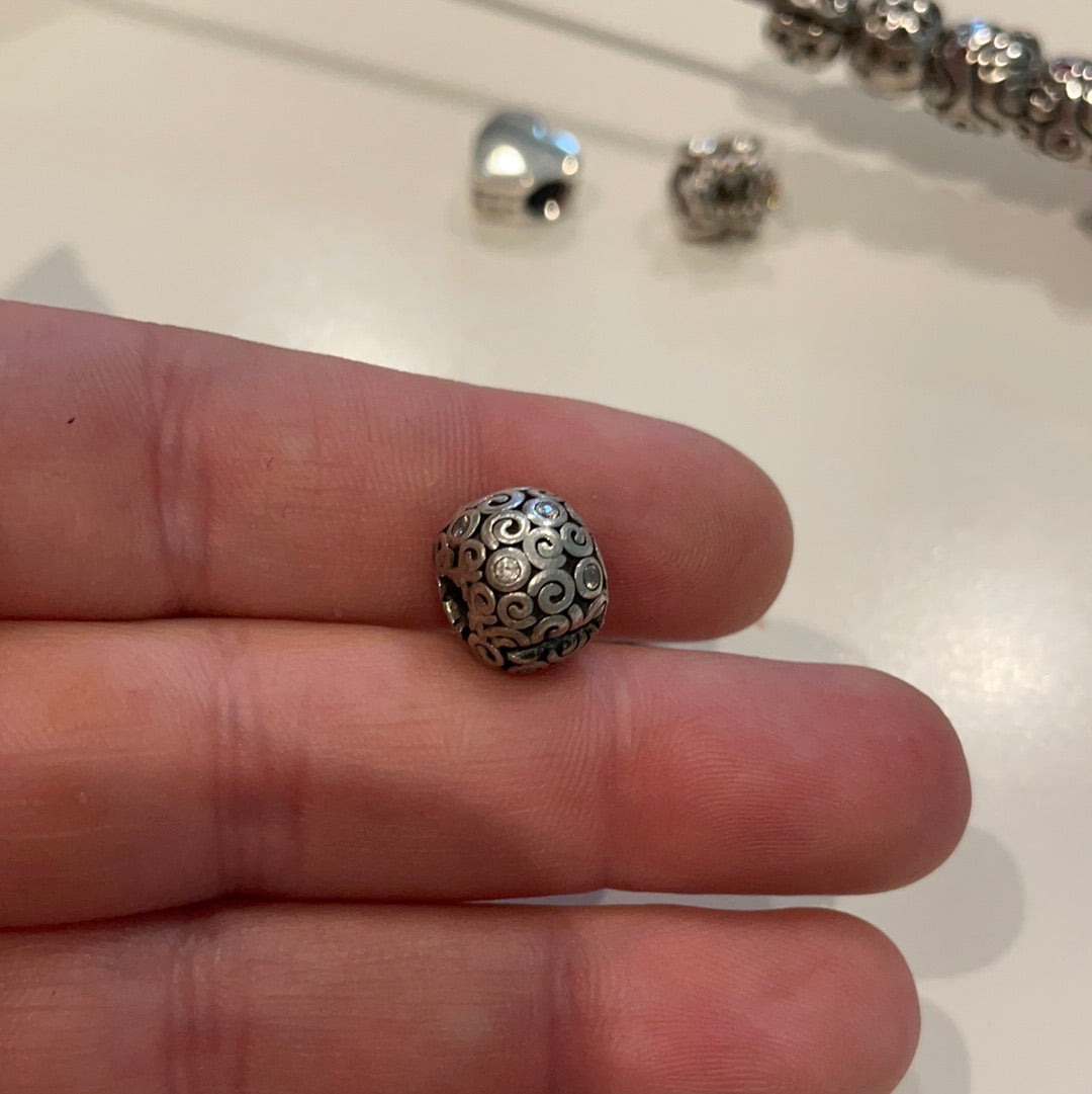 Genuine Pandora Sparkling CZ Clip Charm Bubble Rare VARIOUS