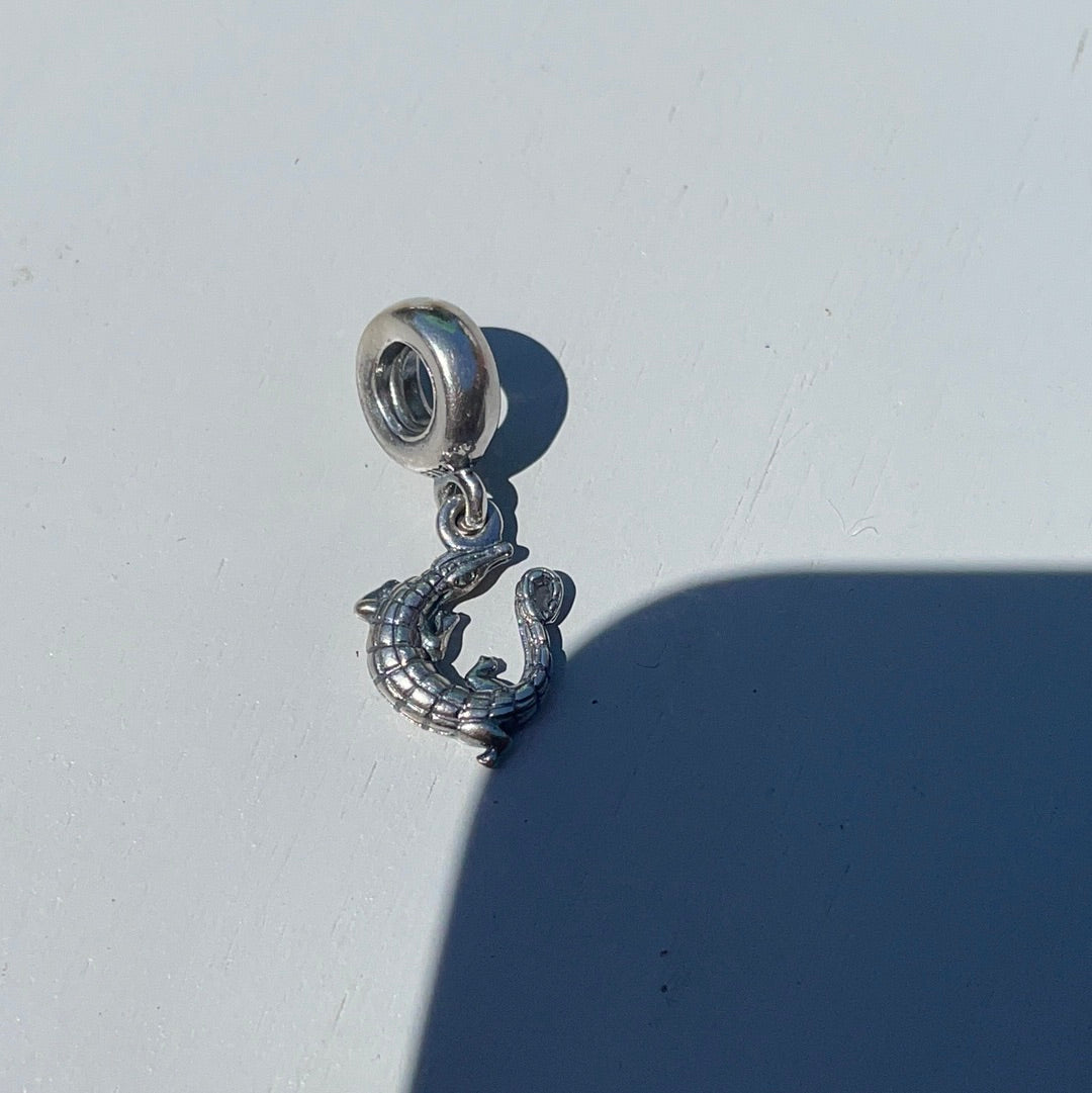 Genuine Pandora Crocodile Dangle Charm Horoscope Rare