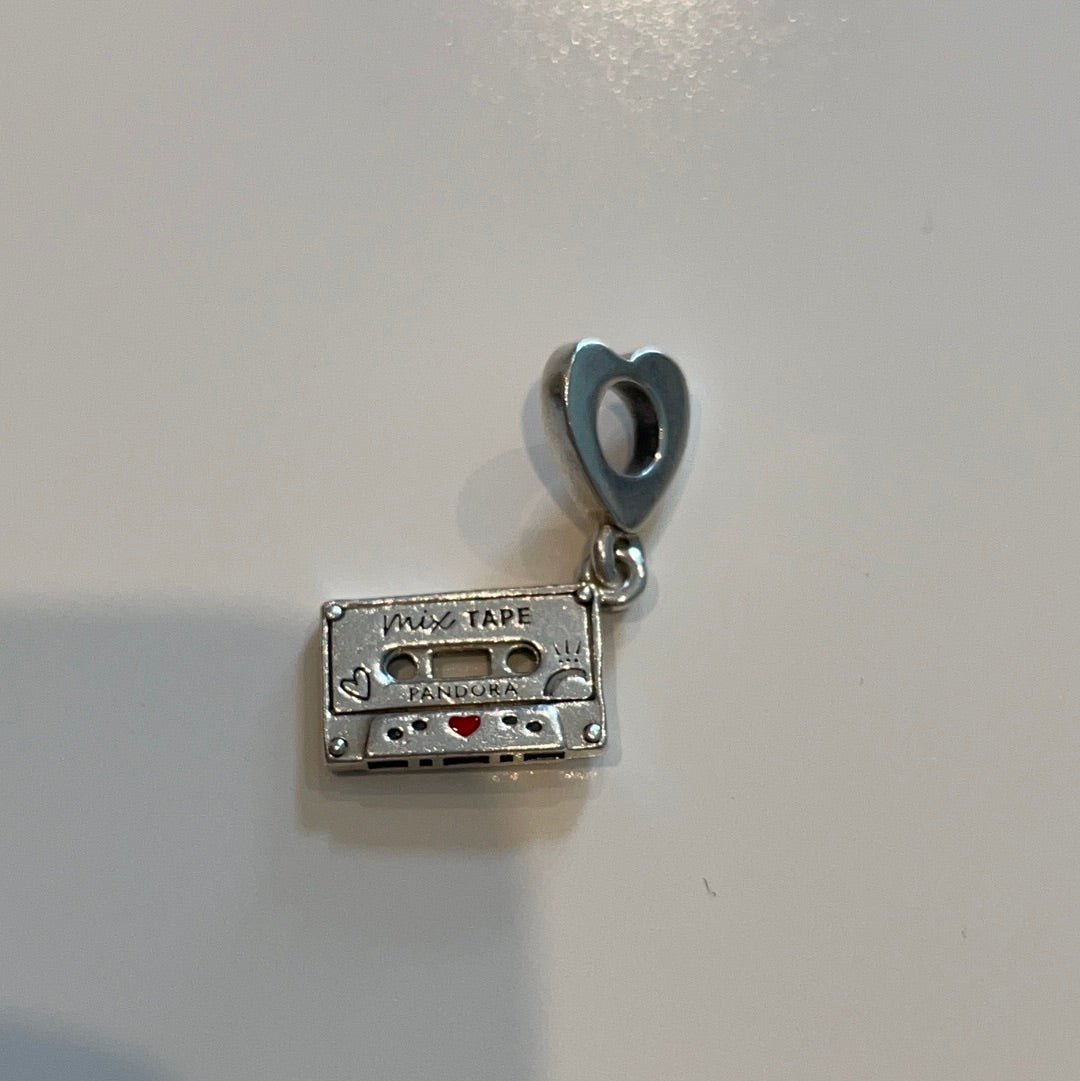 Genuine Pandora Love Song Mix Tape Cassette Dangle Charm