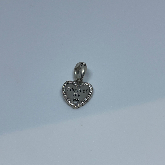 Genuine Pandora Friend Of My Heart Love Pave Dangle Charm