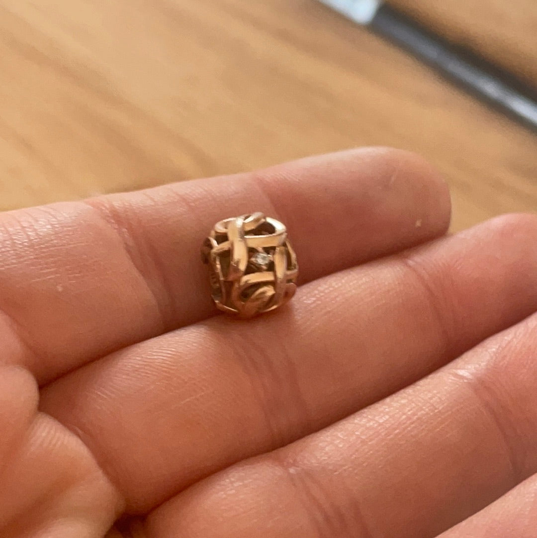 Pandora infinity store charm rose gold