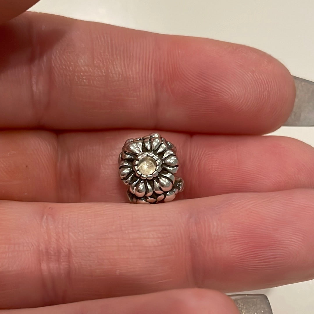 Genuine Pandora Clear April Birthday Bloom Charm