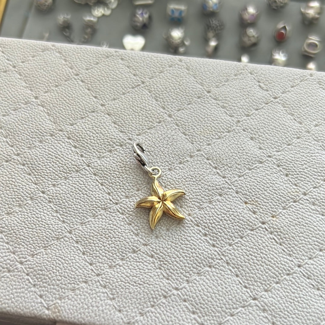 Thomas Sabo Sterling Large Gold Plated Starfish Clip Dangle