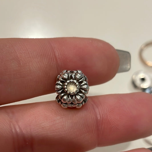 Genuine Pandora Clear April Birthday Bloom Charm