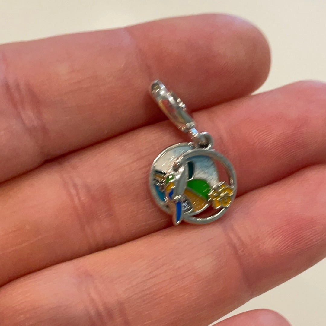 Genuine Pandora I Love Brazil Parrot Paradise Enamel Dangle Disney