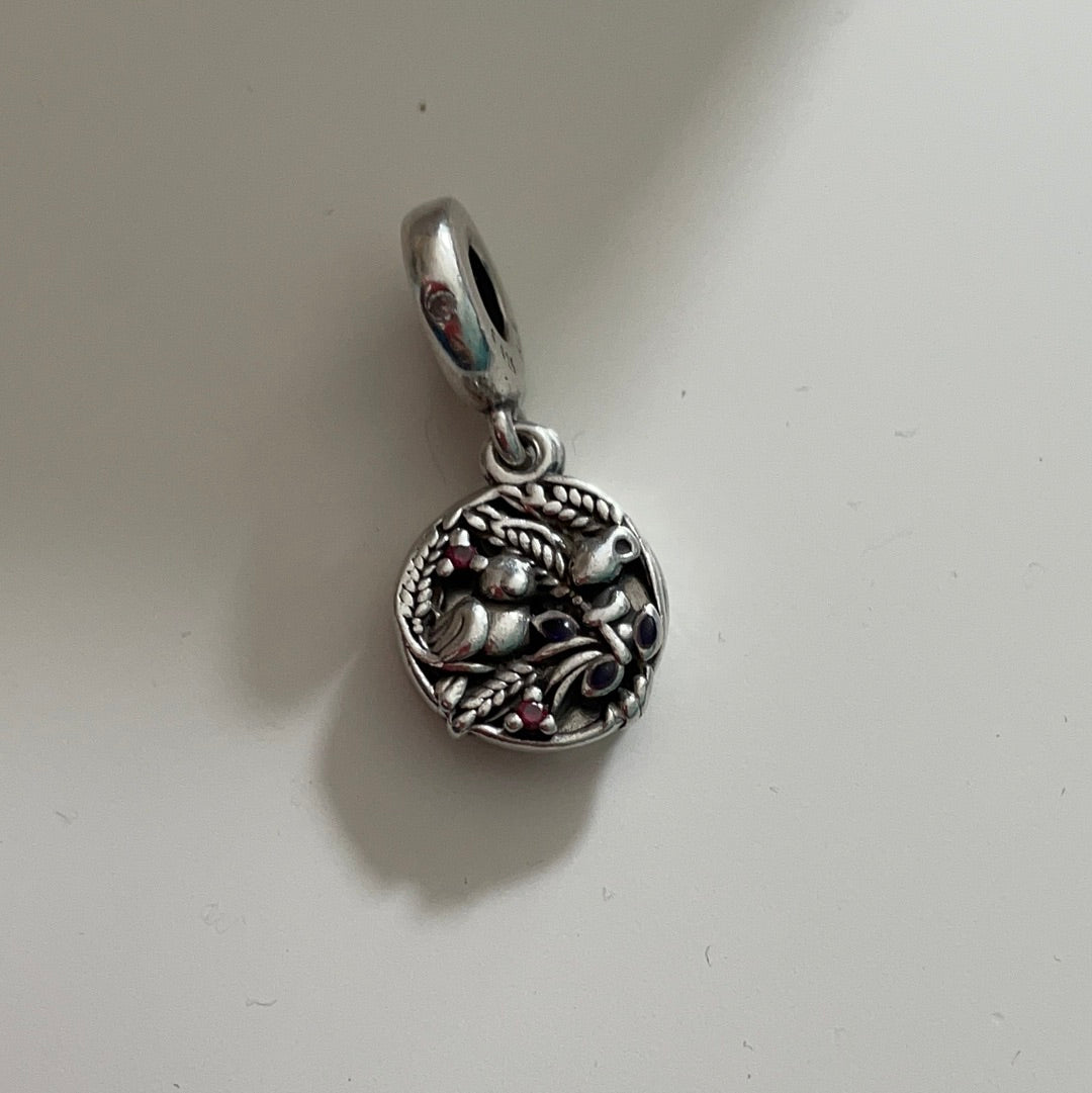 Genuine Pandora Always By Your Side Field Mouse and Baby Bird Pave Dangle