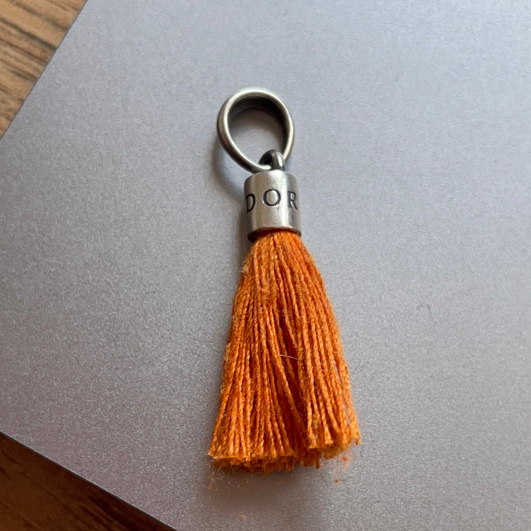 Genuine Pandora Orange Tassel Charm