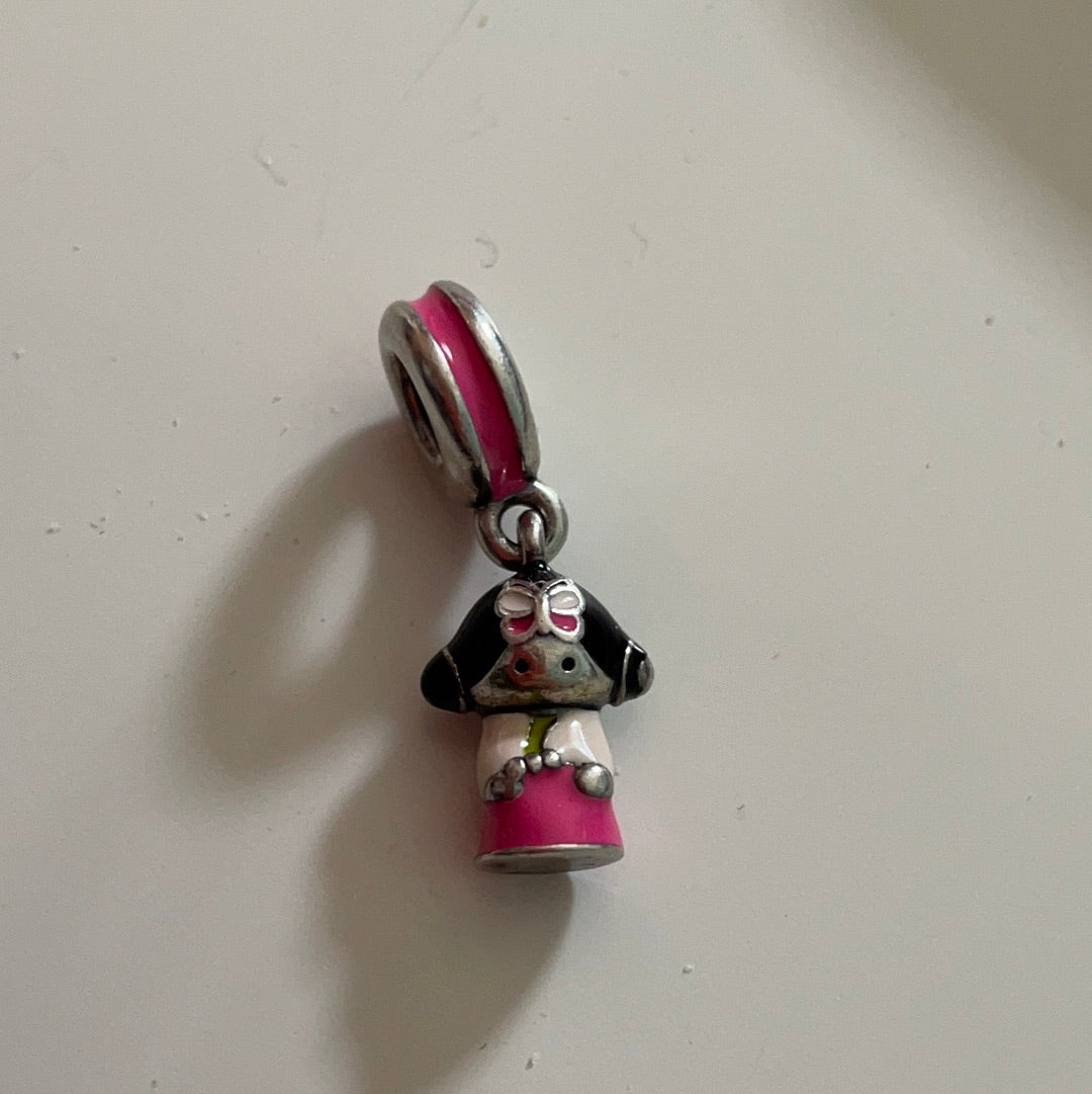 Genuine Pandora Enamel Korean Doll Dangle Charm Rare and HTF