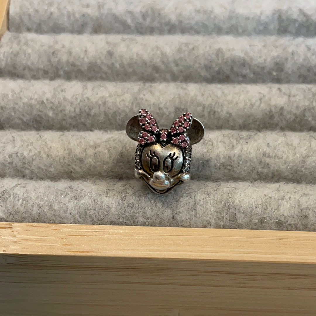 Genuine Pandora Disney Minnie Mouse Limited Edition 2015 Pave Clip