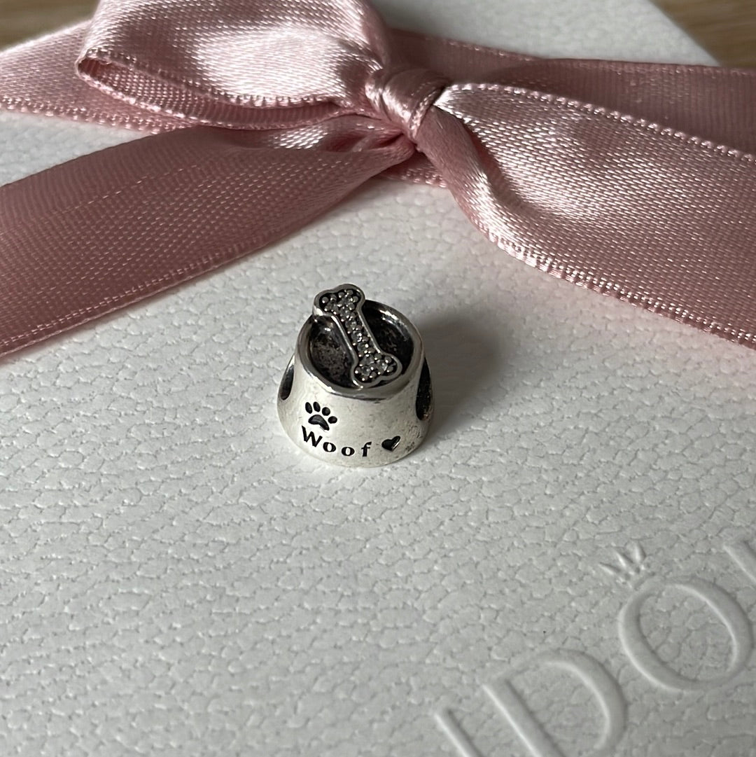 Pandora woof dog hot sale bowl charm