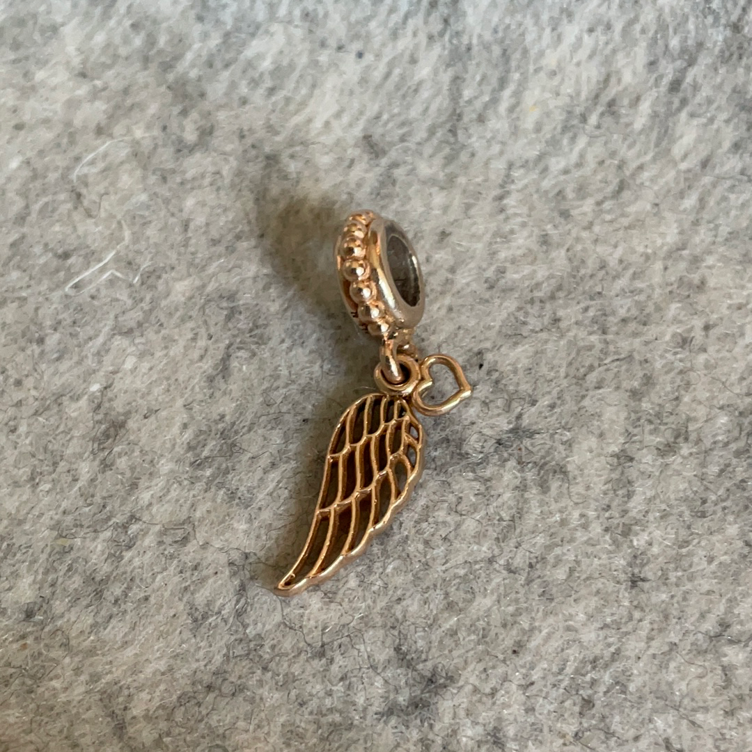 Pandora angel wing charm clearance rose gold