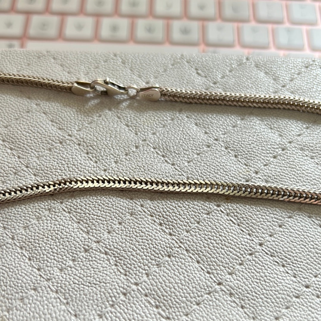 Italian Sterling Silver Belcher / Cable Necklace Chain 40cm