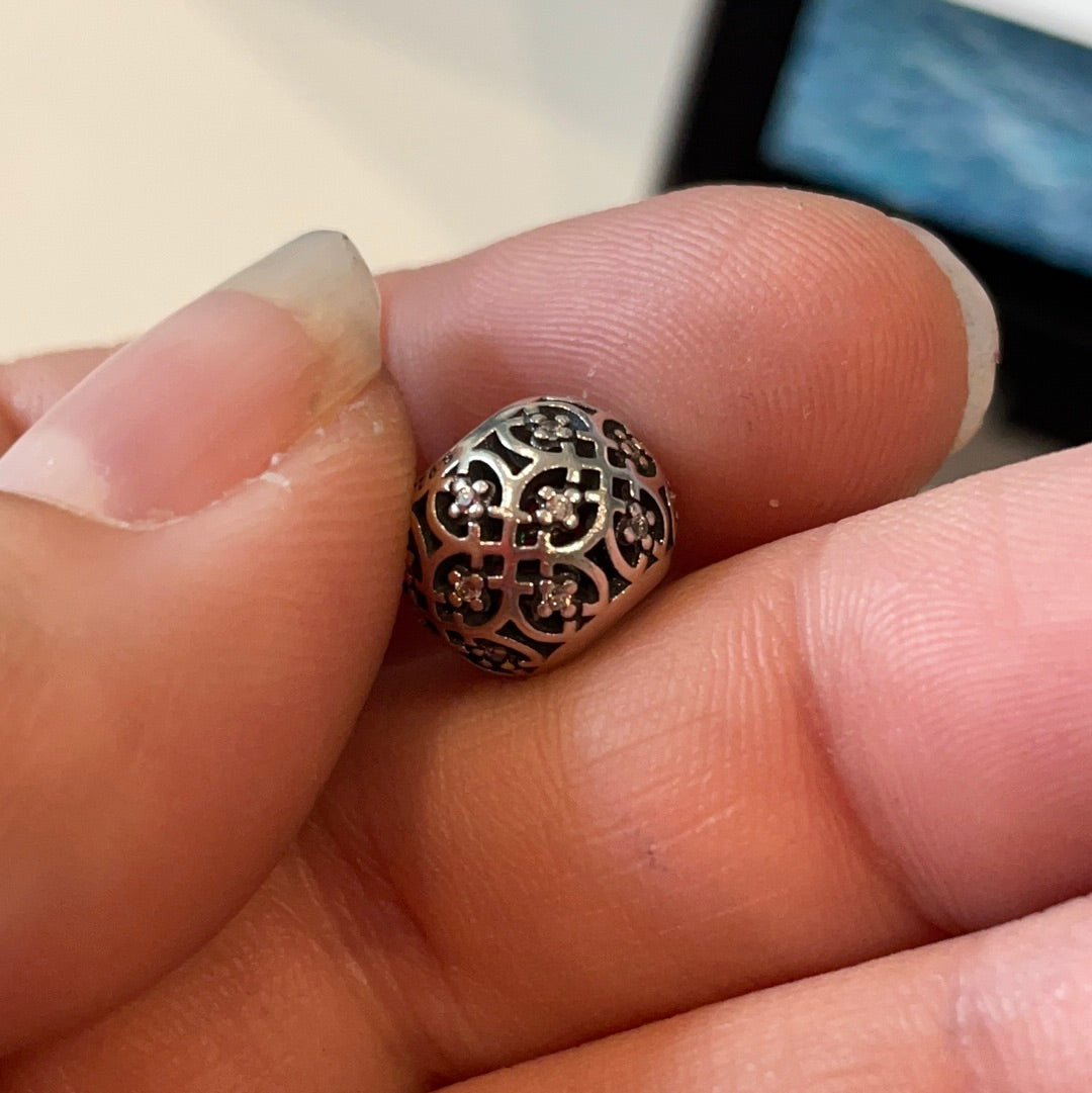 Genuine Pandora Pave Openwork Celtic Cross Charm