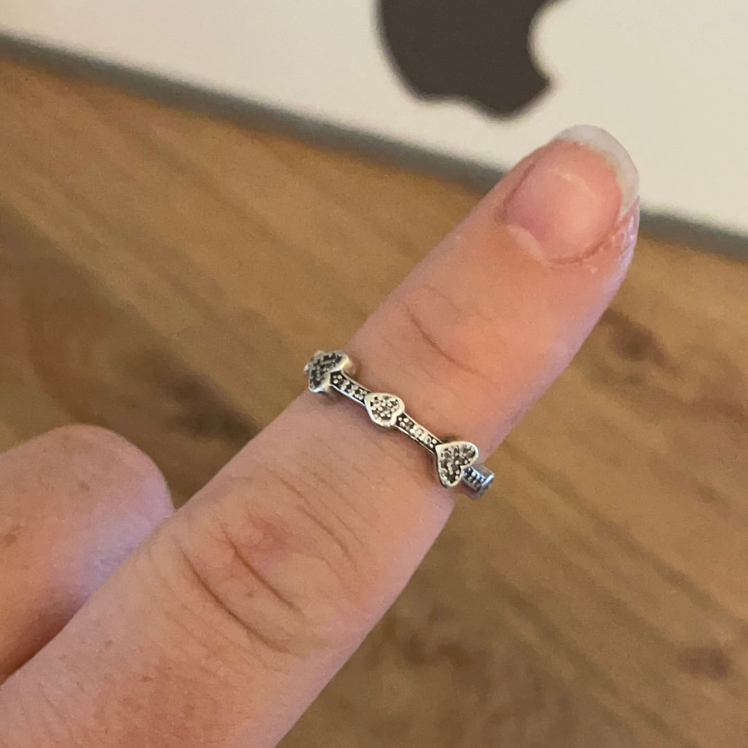 Genuine Pandora Pave Heart Ring Size 50