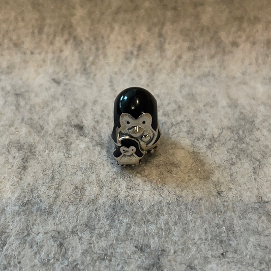 Genuine Pandora Penguin Animal Mummy Charm With Baby Black Enamel Winter Xmas