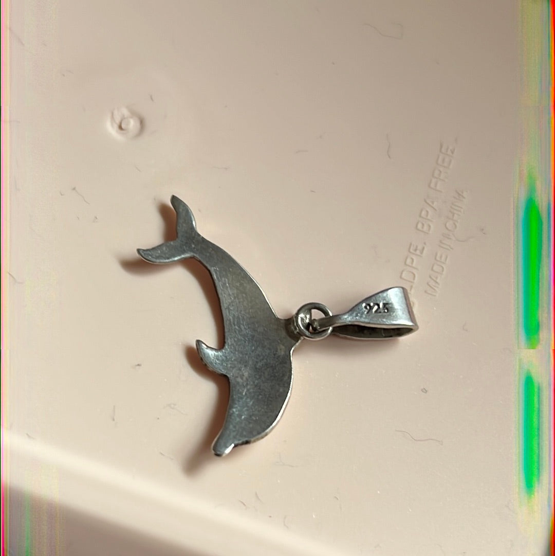 Sterling Silver Dolphin Dangle Pendant