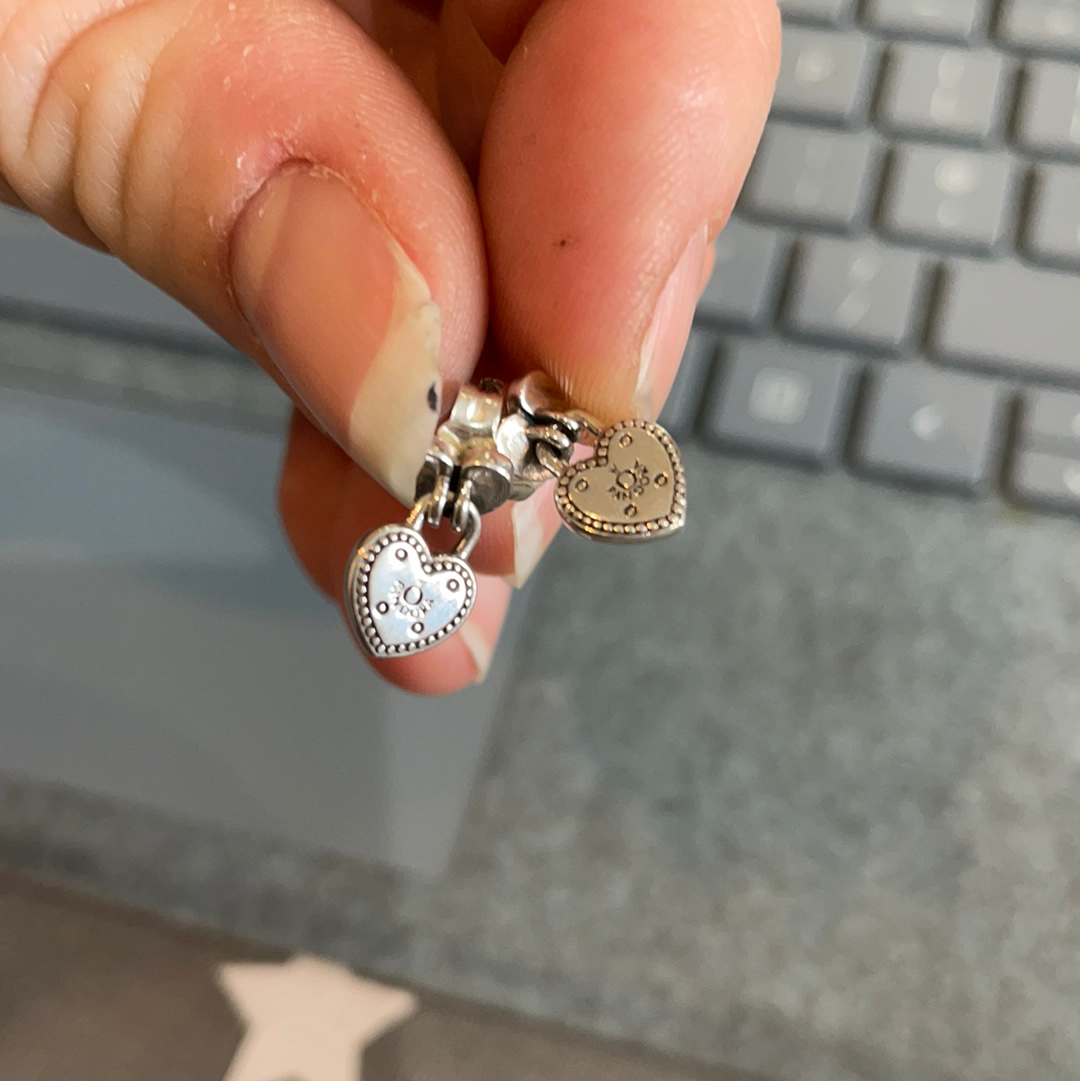 Pandora love lock earrings deals