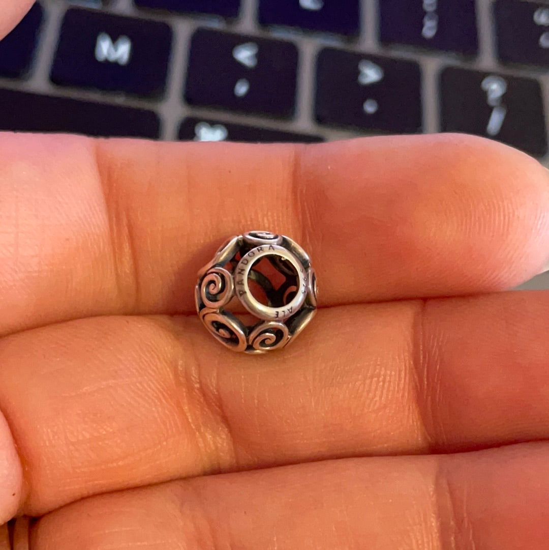 Genuine Pandora Disney Parks Exclusive Swirl Openwork Charm