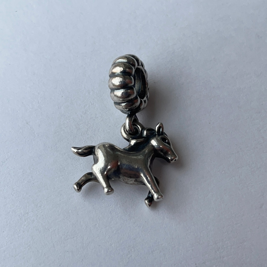 Genuine Pandora Horse / Pony Running Dangle Charm