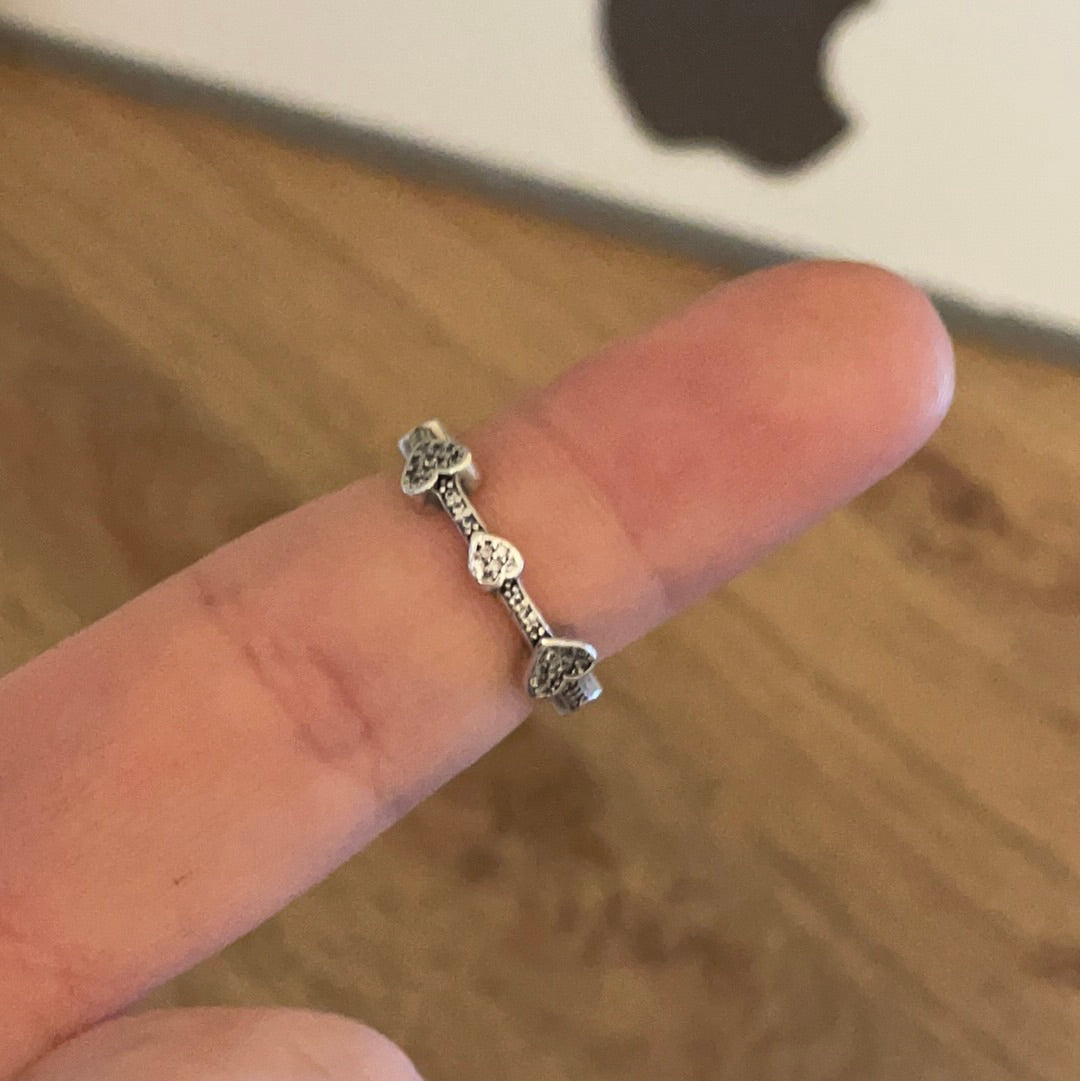 Genuine Pandora Pave Heart Ring Size 50