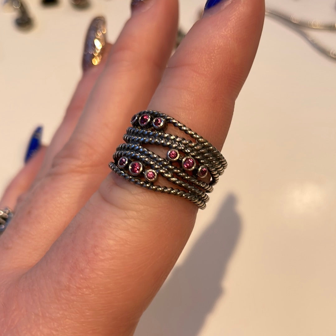 Pandora sales rhodolite ring